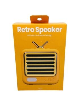 GEMS Novelty Retro Speaker - Wireless Portable Design - Orange